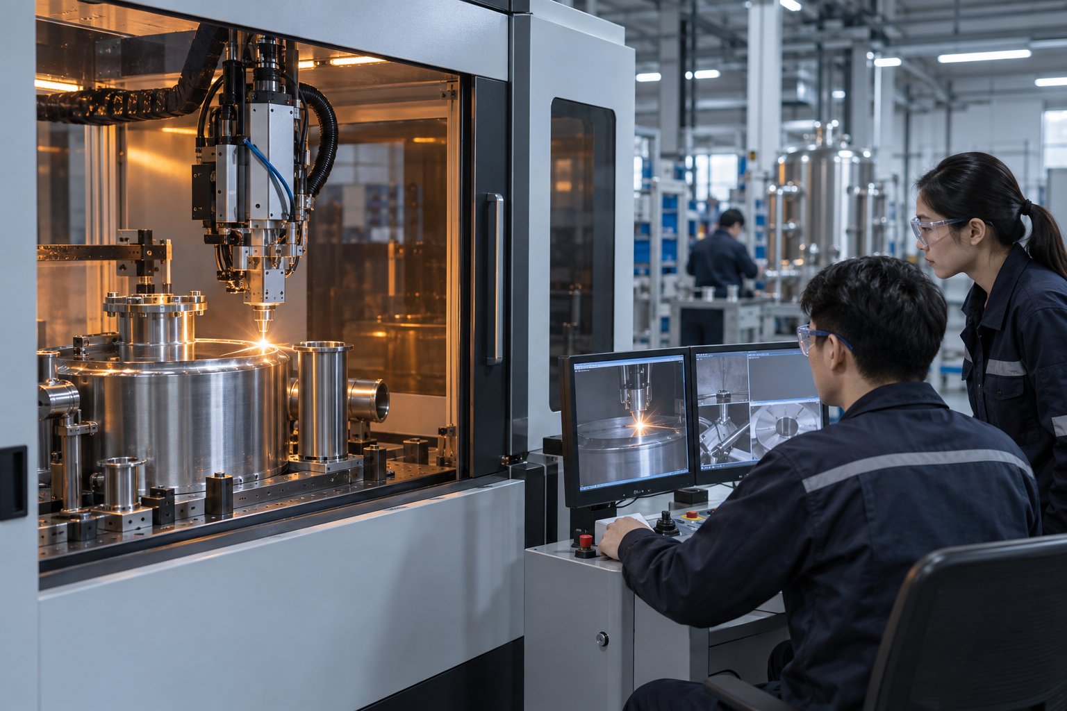 Laser welding monitoring in a Chinese equipment manufacturing facility